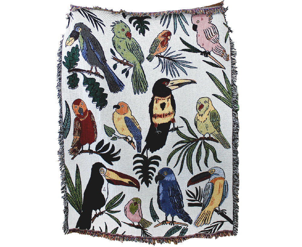 Birdies of Paradise Tapestry Blanket by Calhoun &amp; Co