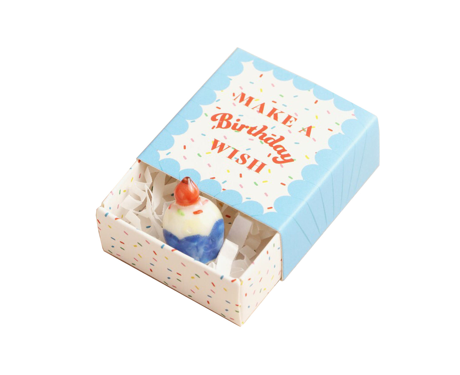 Tiny Ceramic Matchbox Token - Cupcake - by Lisa Angel