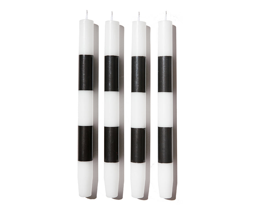 Striped Candles in Black and White by Fazeek