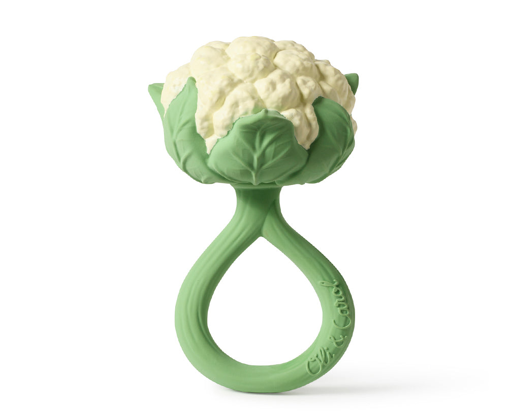 Cauliflower Chewable Rattle by Oli &amp; Carol