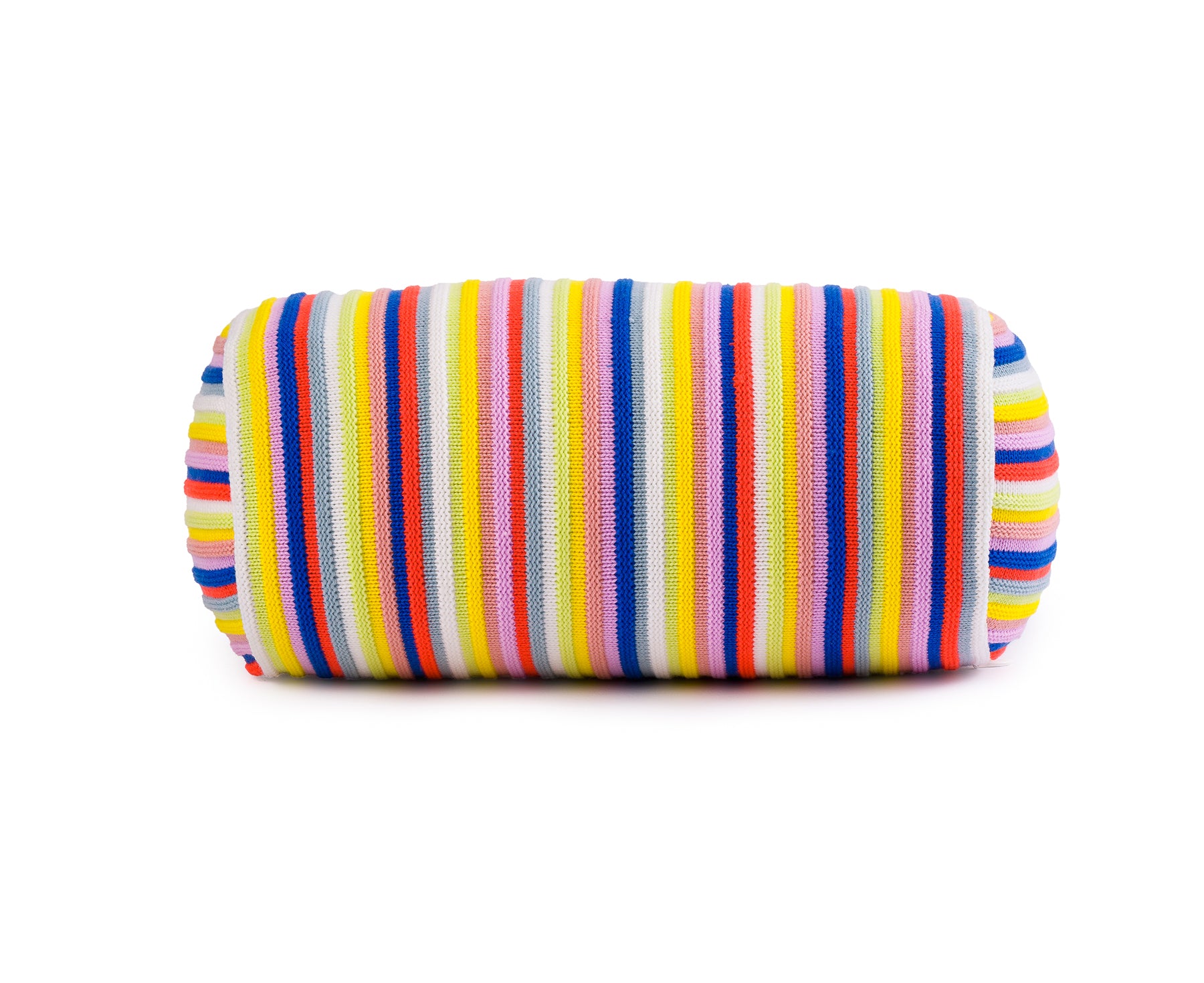 Bolster Pillow in Rainbow Circus Stripe by Verloop