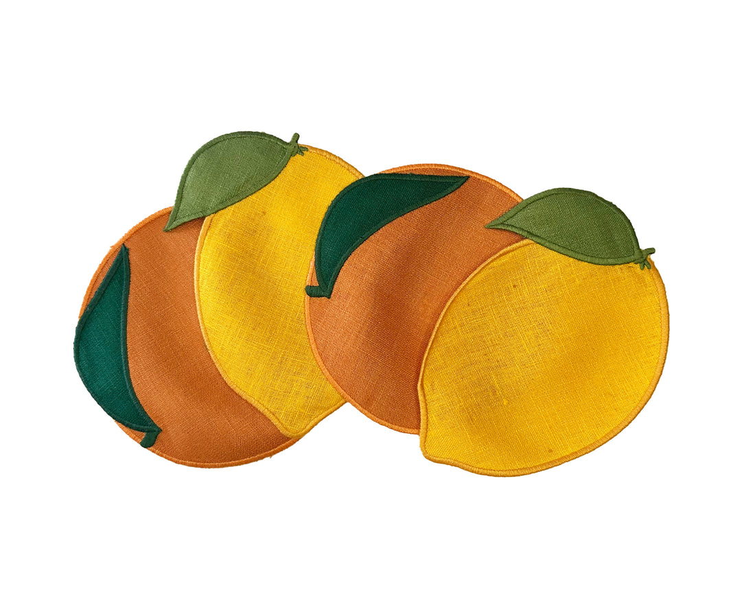 Cocktail Napkin Set - Citrus - by Piecework
