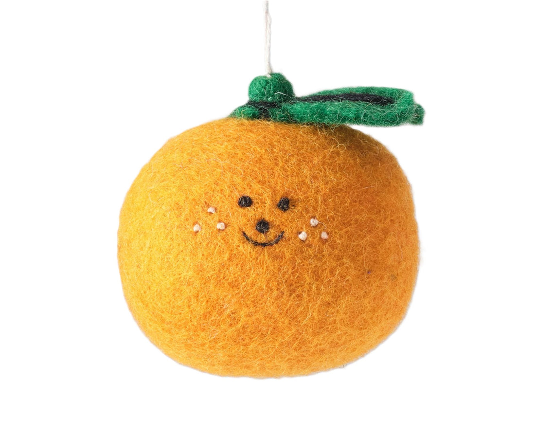 Hanging Felt Ornament - Clementine - by Wrap