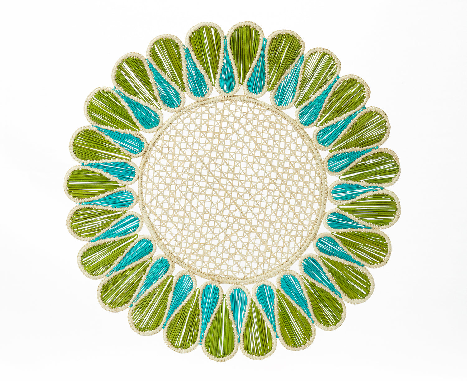 Drops Placemat in Green and Aqua by Coro Cora