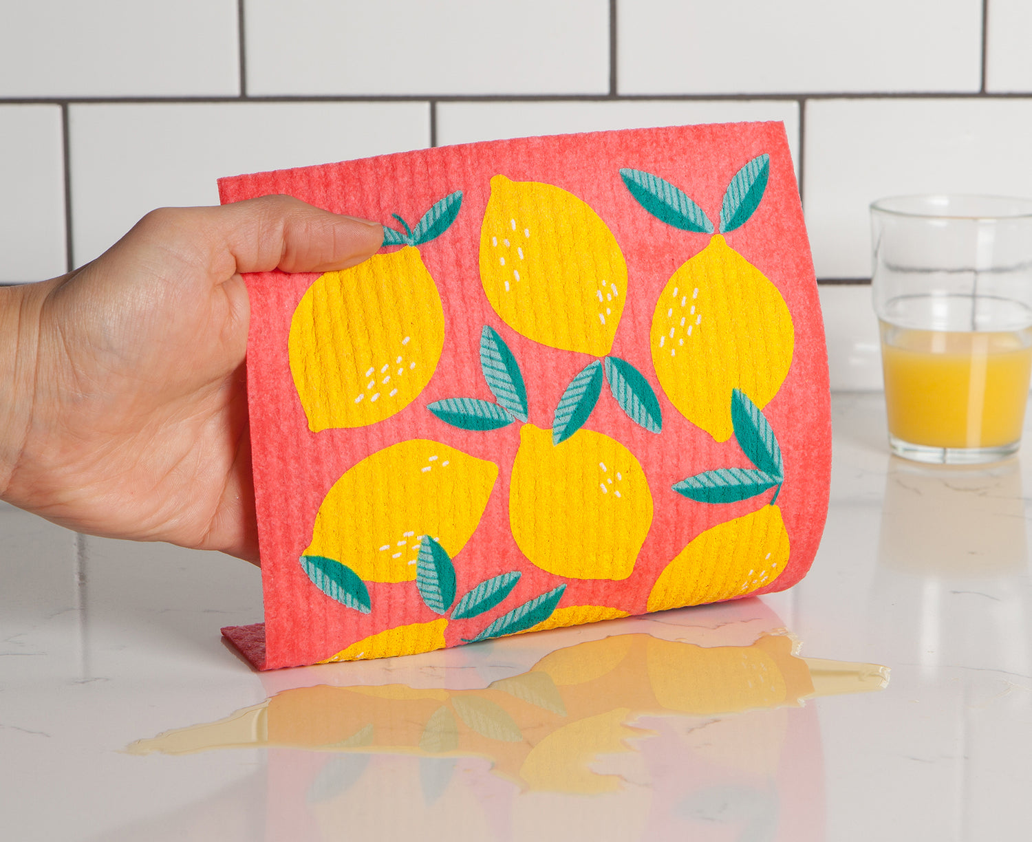 Swedish Dishcloth in Lemons by Danica Ecologie