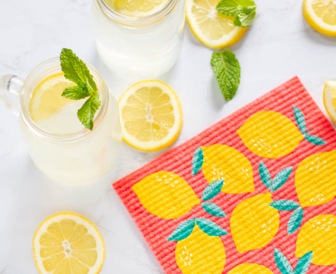 Swedish Dishcloth in Lemons by Danica Ecologie