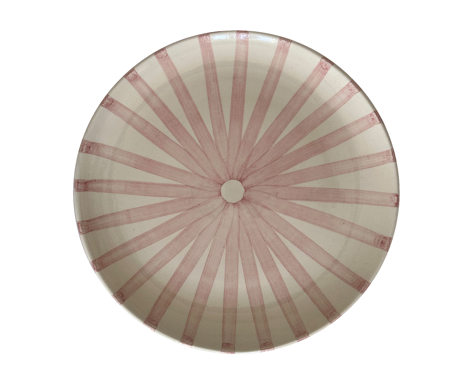 Ray Terracotta Dinner Plate in Pink by Casa Cubista