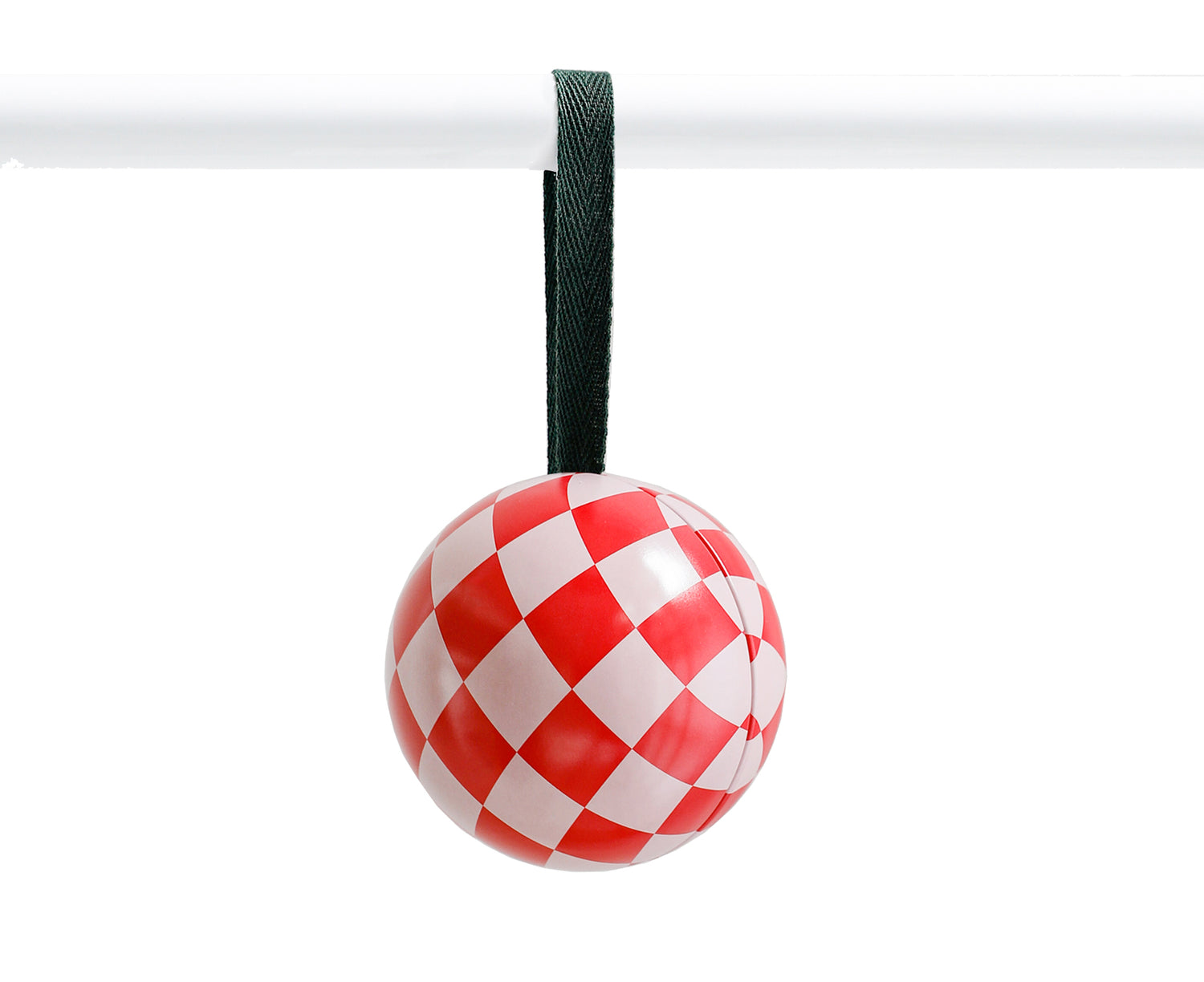 Tin Bauble - Pink Checks - by Father Rabbit