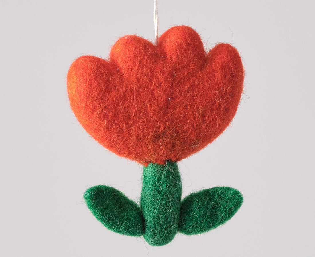 Hanging Felt Ornament - Flower - by Wrap