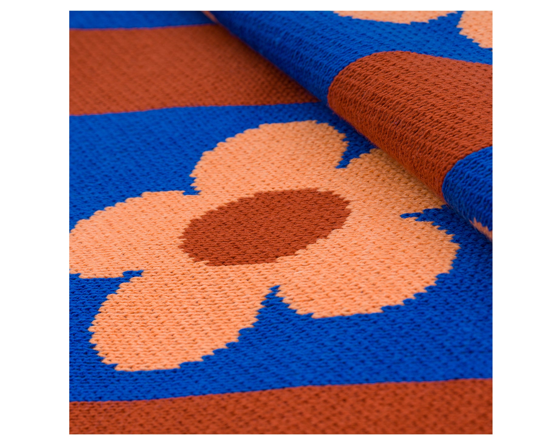 Flower Stripe Throw in Cobalt by Verloop