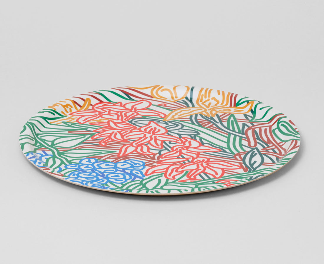 Garden Round Tray by Wrap