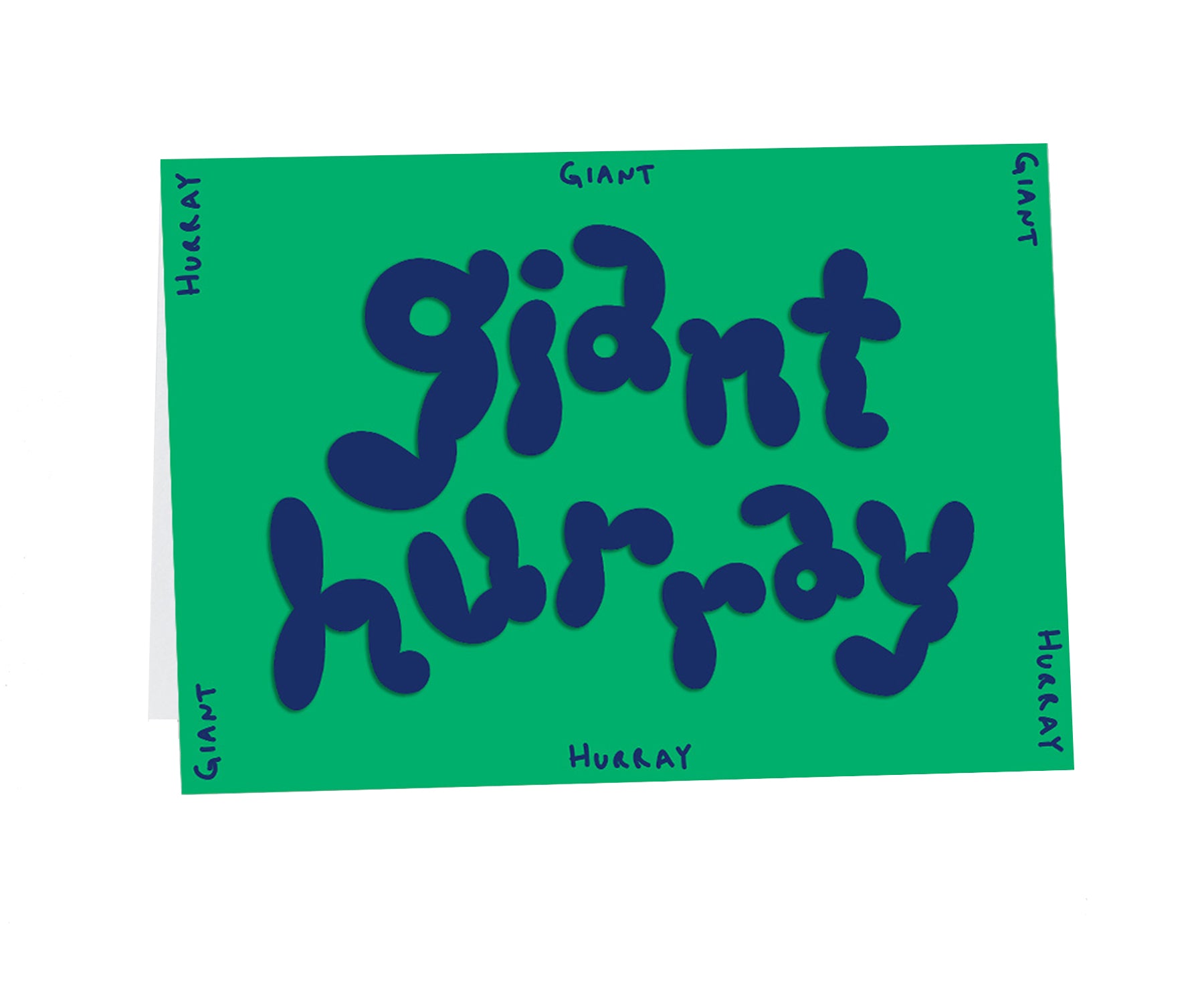 Bubble Letters Embossed Card - Giant Hurray - by Wrap