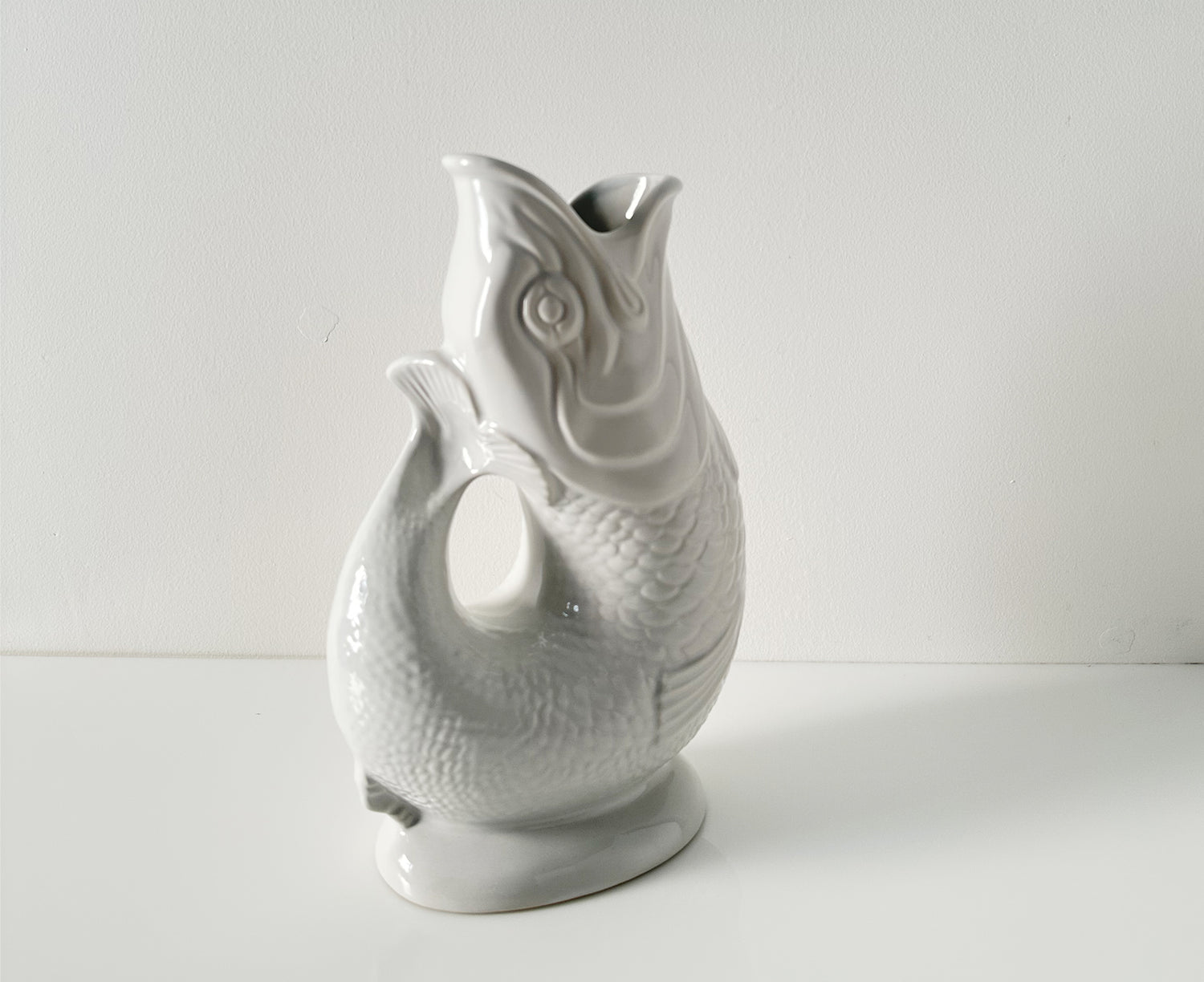 Gluggle Jug in White by Wade Ceramics