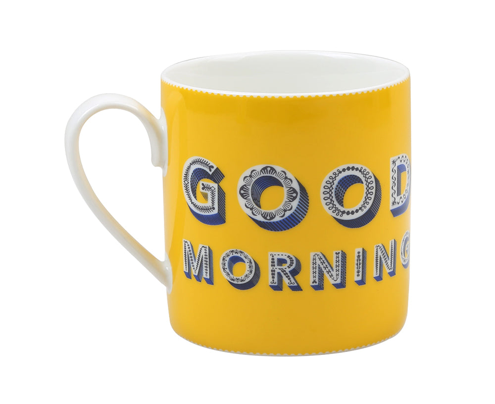 Word Porcelain Mug - Good Morning - by Jamida