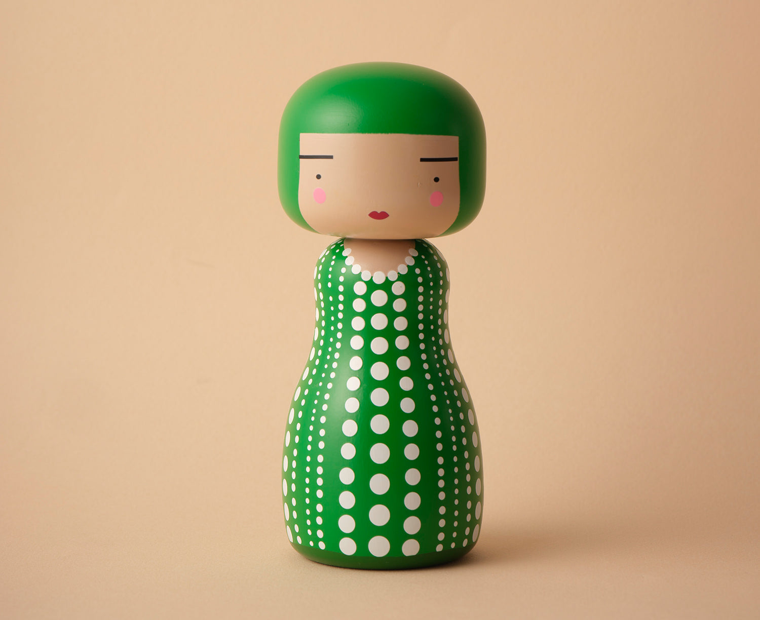 Dot Kokeshi Doll - Limited Edition Green - by Sketch.inc for Lucie Kaas