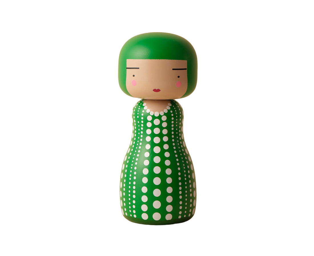 Dot Kokeshi Doll - Limited Edition Green - by Sketch.inc for Lucie Kaas