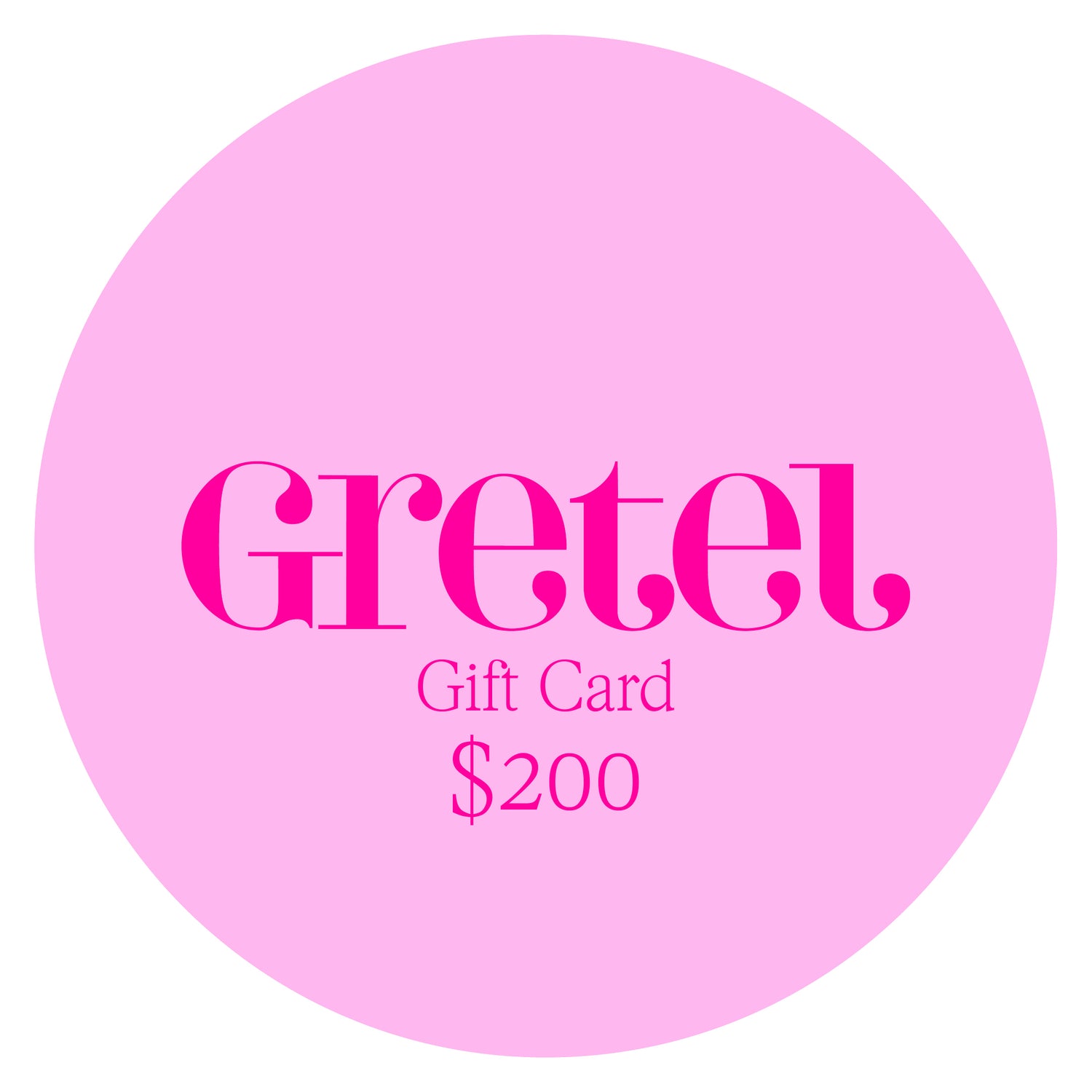Gretel Gift Card