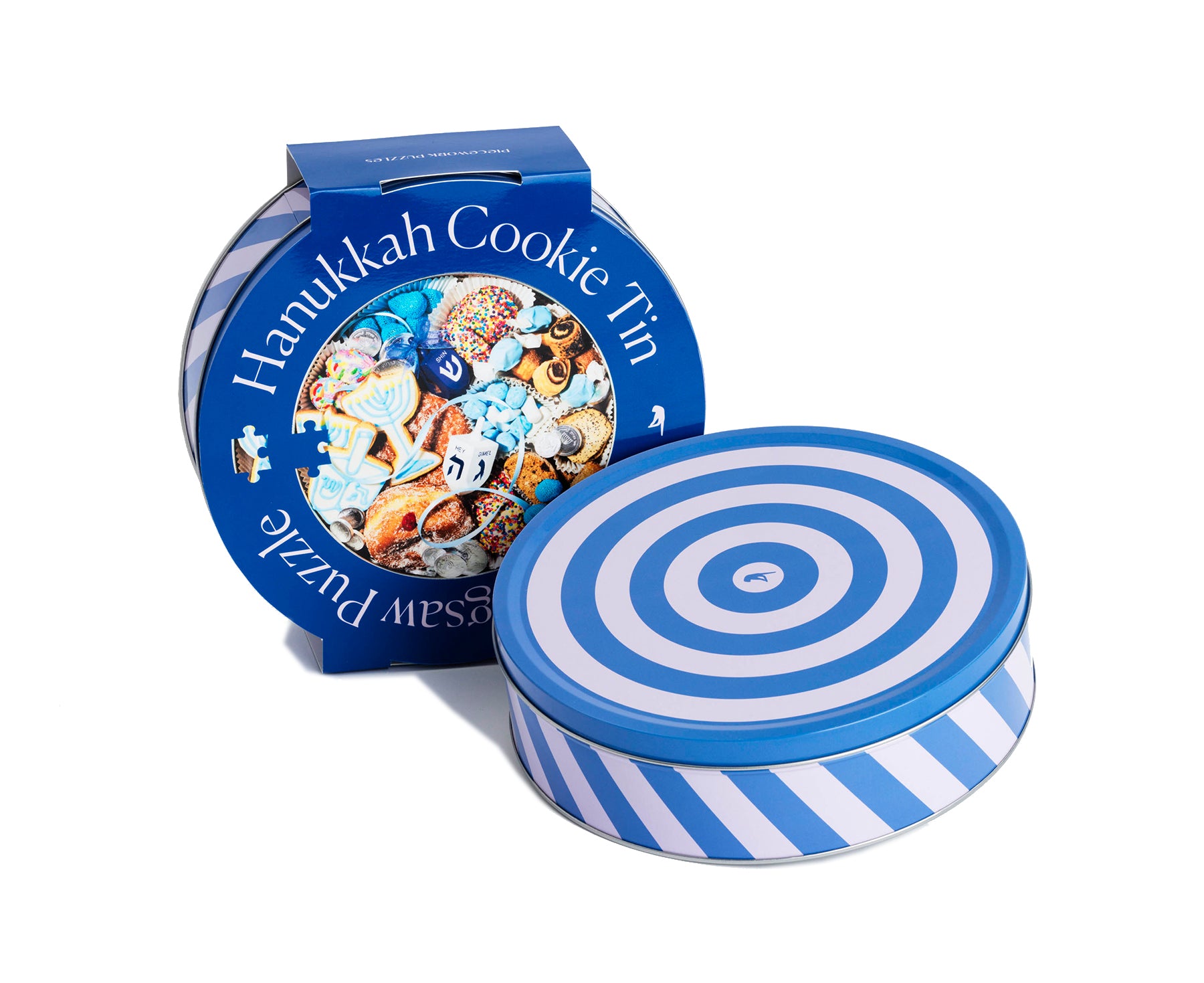 750-Piece Puzzle - Hannukah Cookie Tin - by Piecework