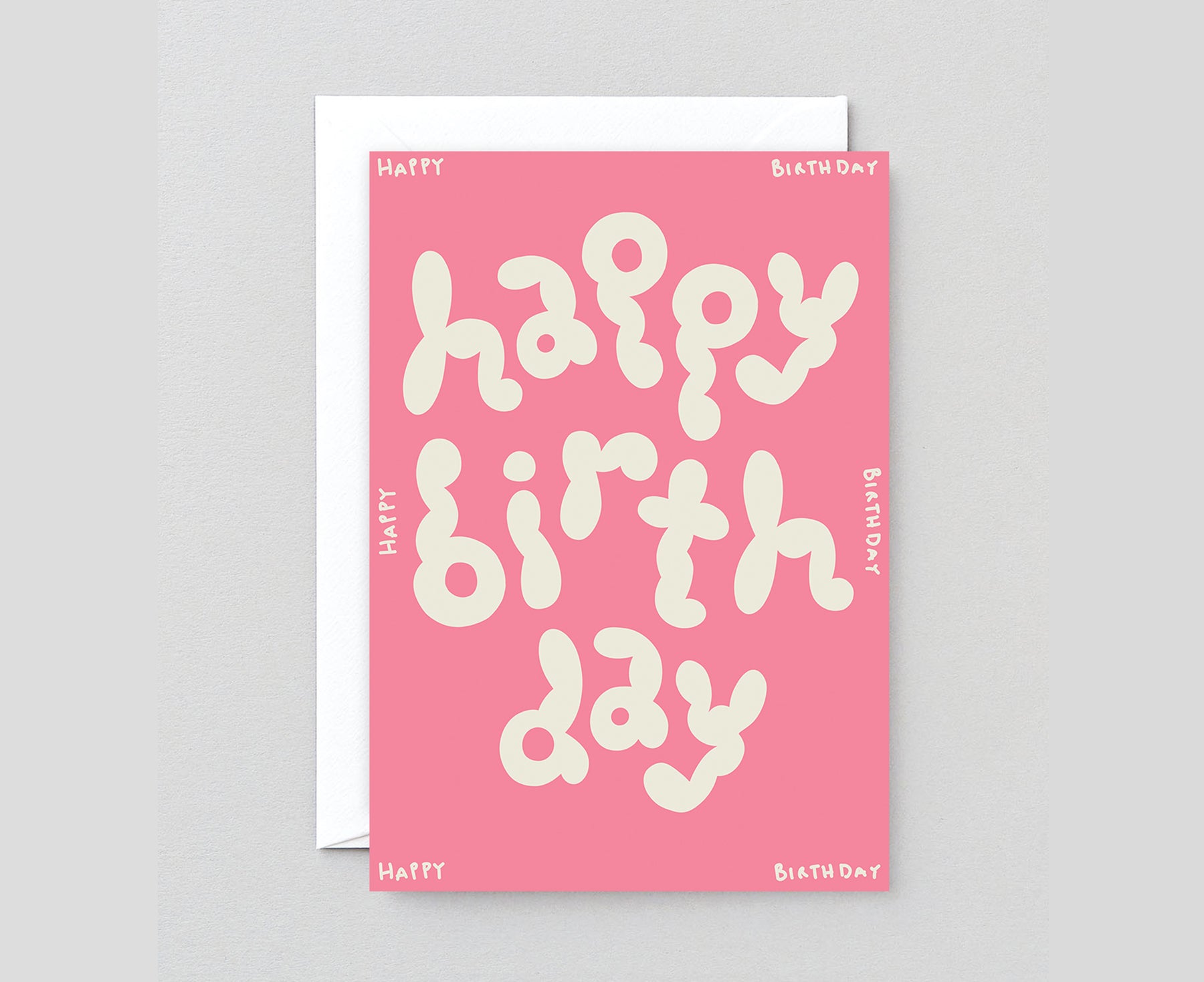 Bubble Letters Embossed Card - Happy Birthday - by Wrap