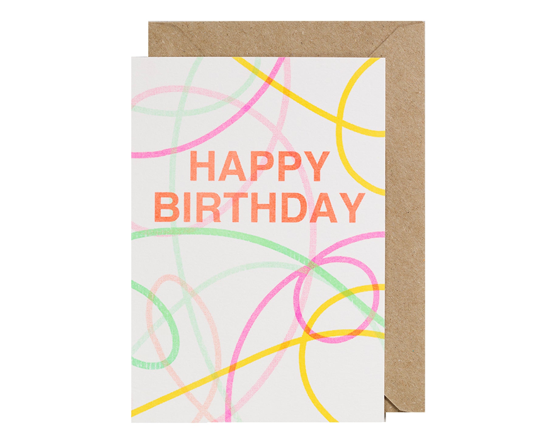 Birthday Card - Neon Streamers - by Petra Boase