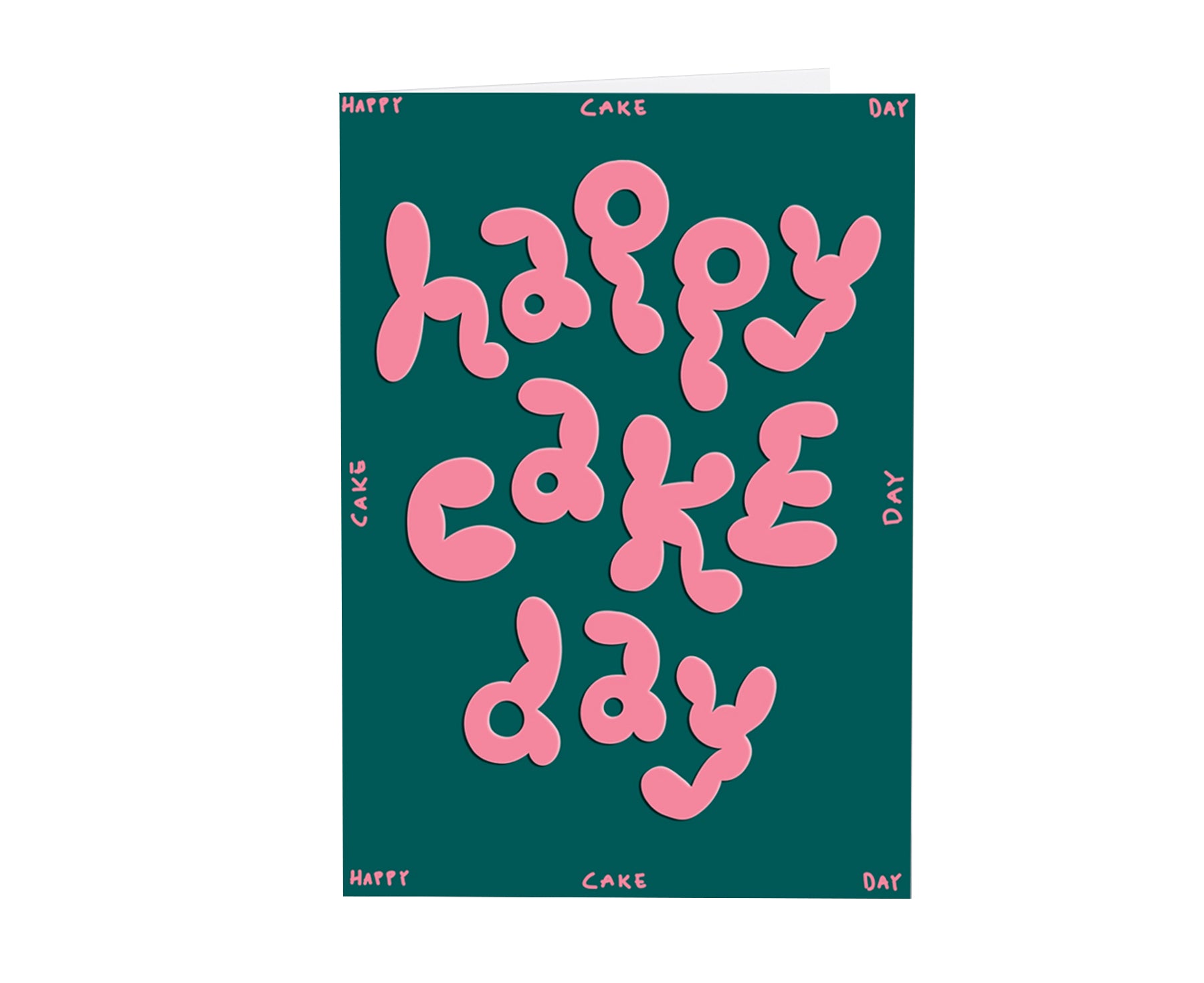 Bubble Letters Embossed Card - Happy Cake Day - by Wrap