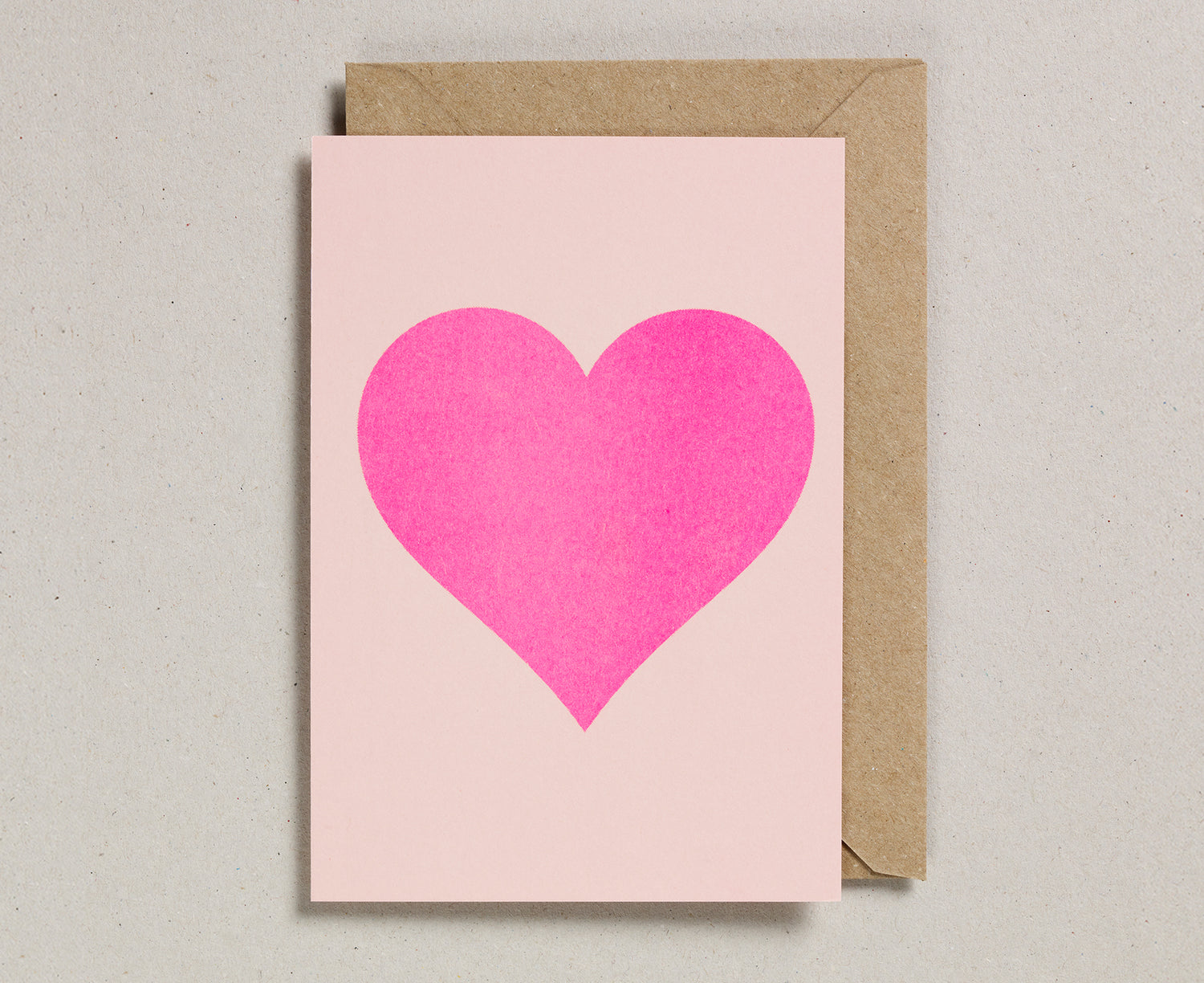 Greeting Card - Pink Heart - by Petra Boase