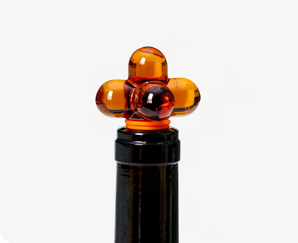 Hobknob Bottle Stopper in Amber by Areaware