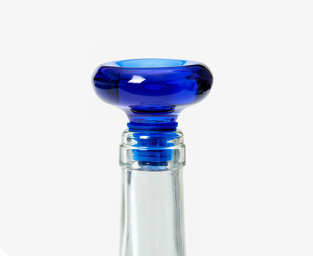 Hobknob Bottle Stopper in Blue by Areaware