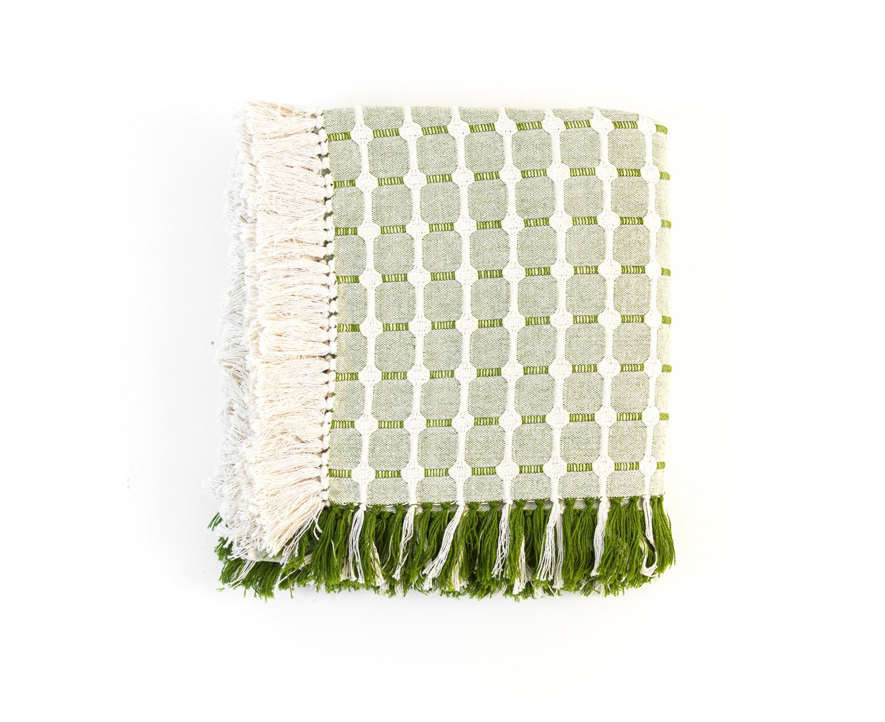 Hopsack Tablecloth in Leaf by Dove &amp; Donkey