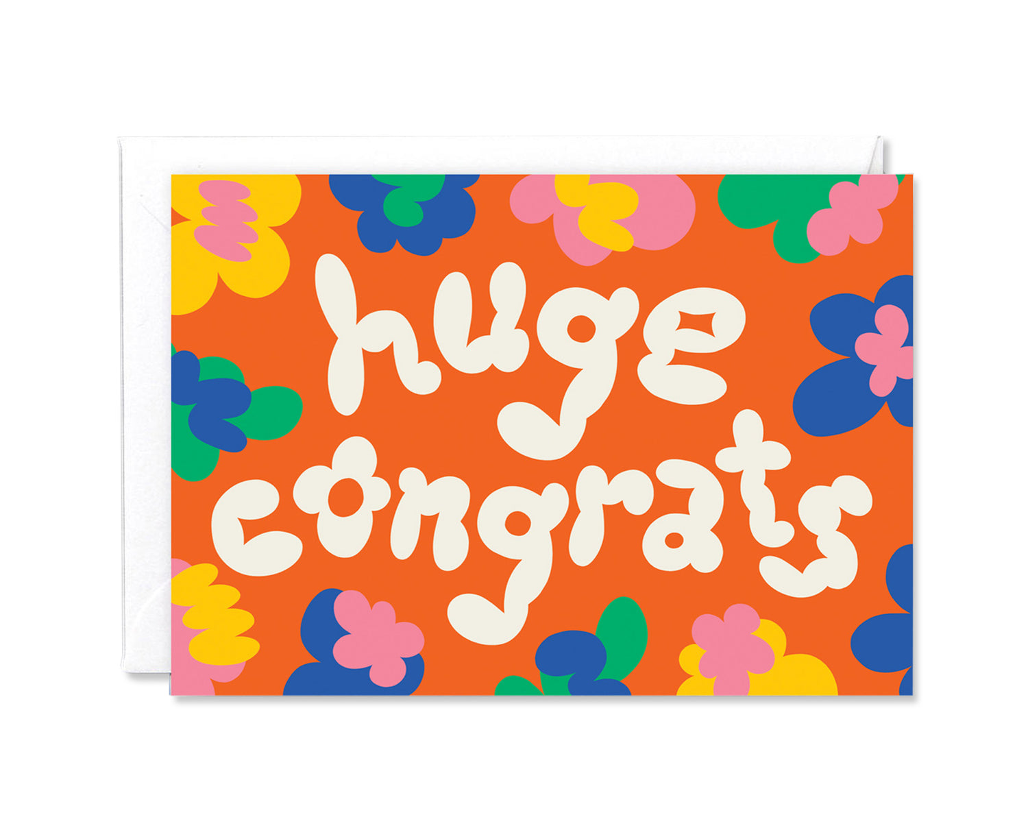 Bubble Letters Embossed Card - Huge Congrats - by Wrap