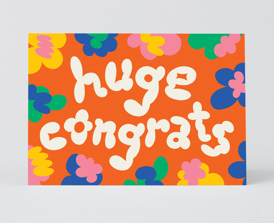 Bubble Letters Embossed Card - Huge Congrats - by Wrap