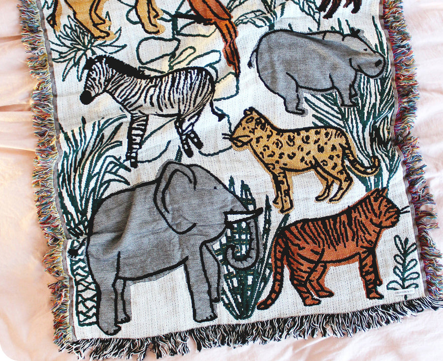 Jungle Mini Tapestry Blanket by Calhoun & Co