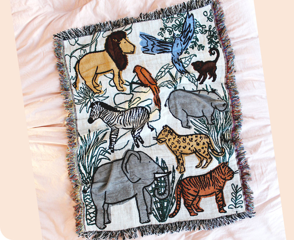 Jungle Mini Tapestry Blanket by Calhoun &amp; Co