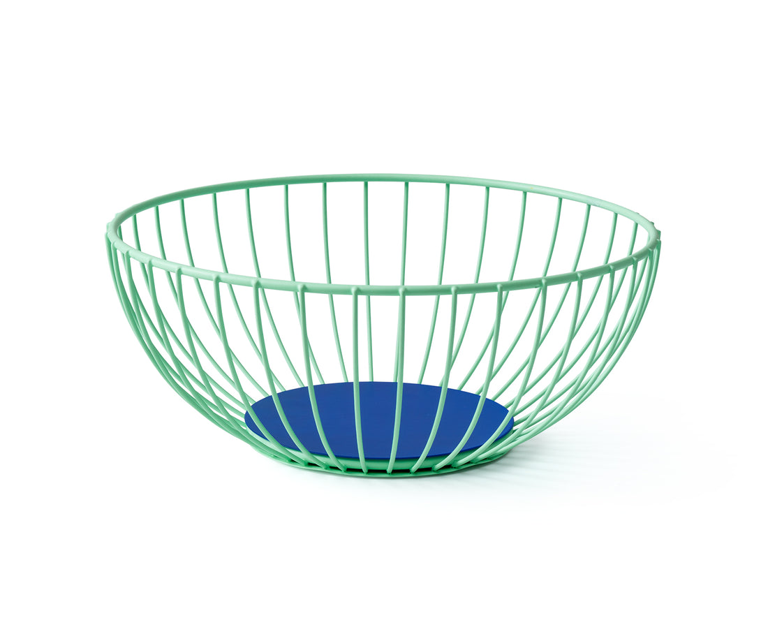 Iris Large Wire Basket in Mint and Blue by Octaevo