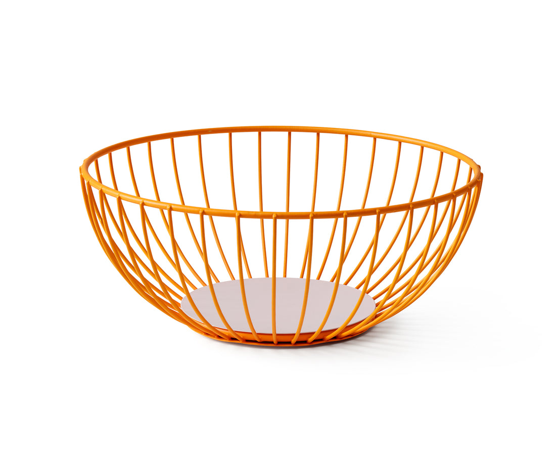 Iris Large Wire Basket in Orange and Pink by Octaevo