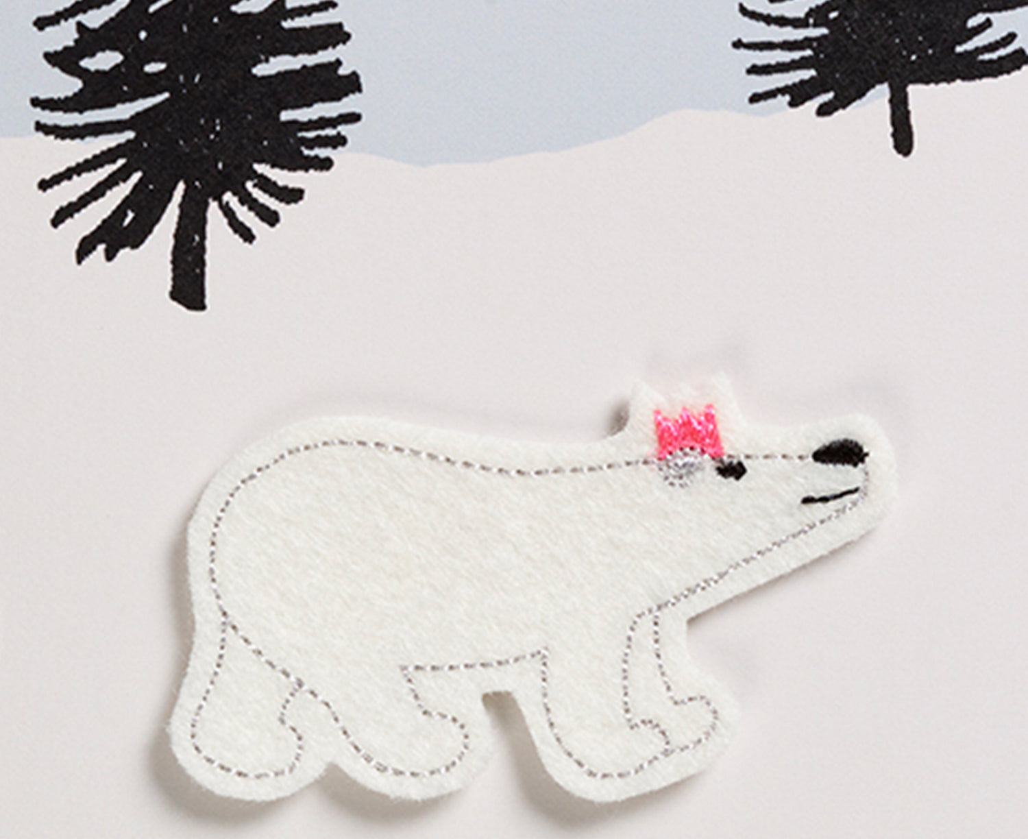 Greeting Card - Polar Bear Patch - by Petra Boase