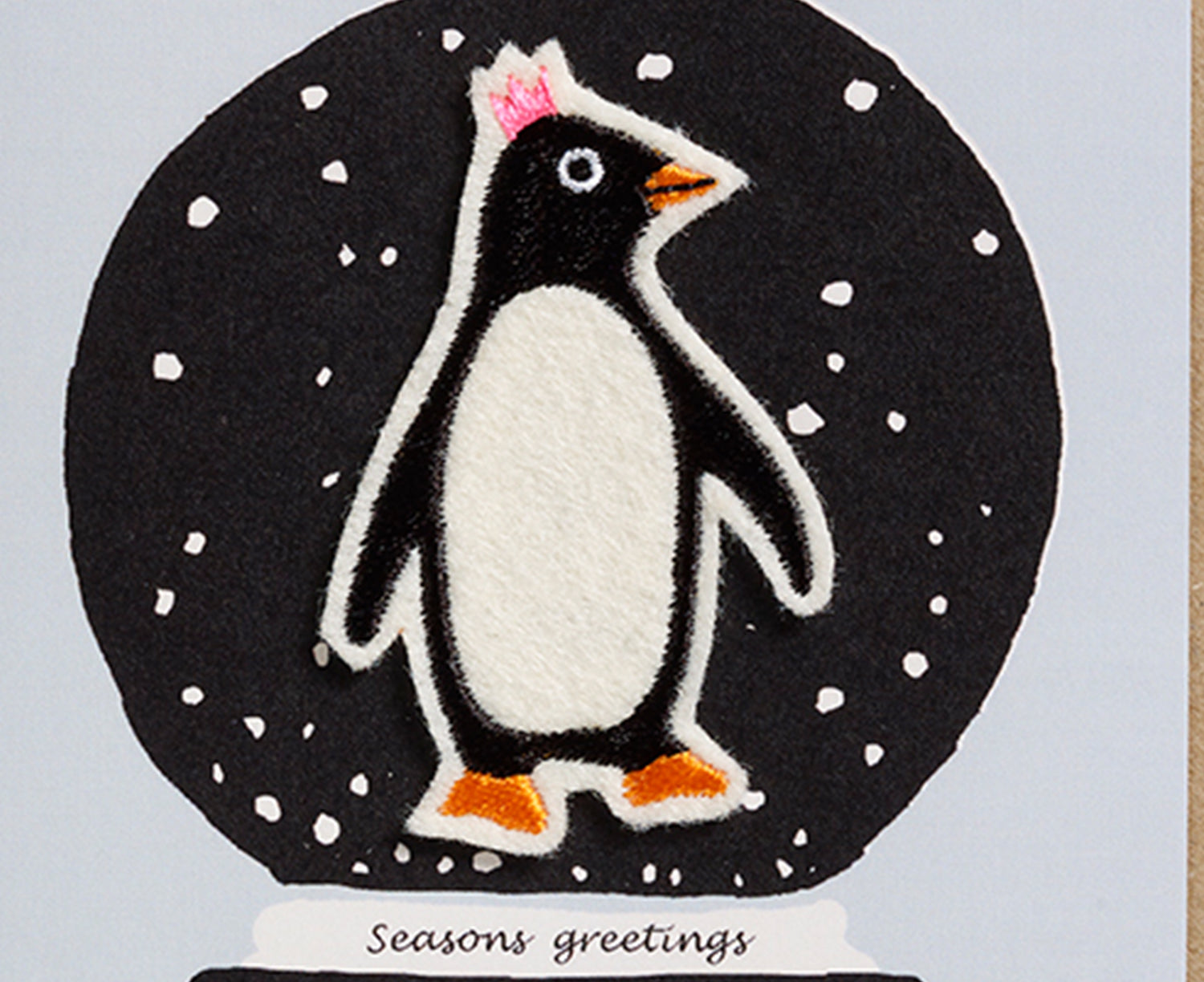 Greeting Card - Penguin in a Snowglobe - by Petra Boase