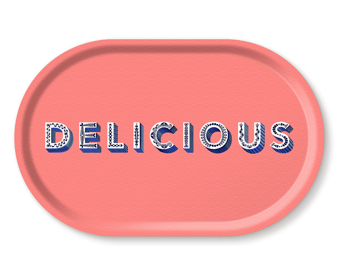 Oval Word Tray - Delicious - by Jamida
