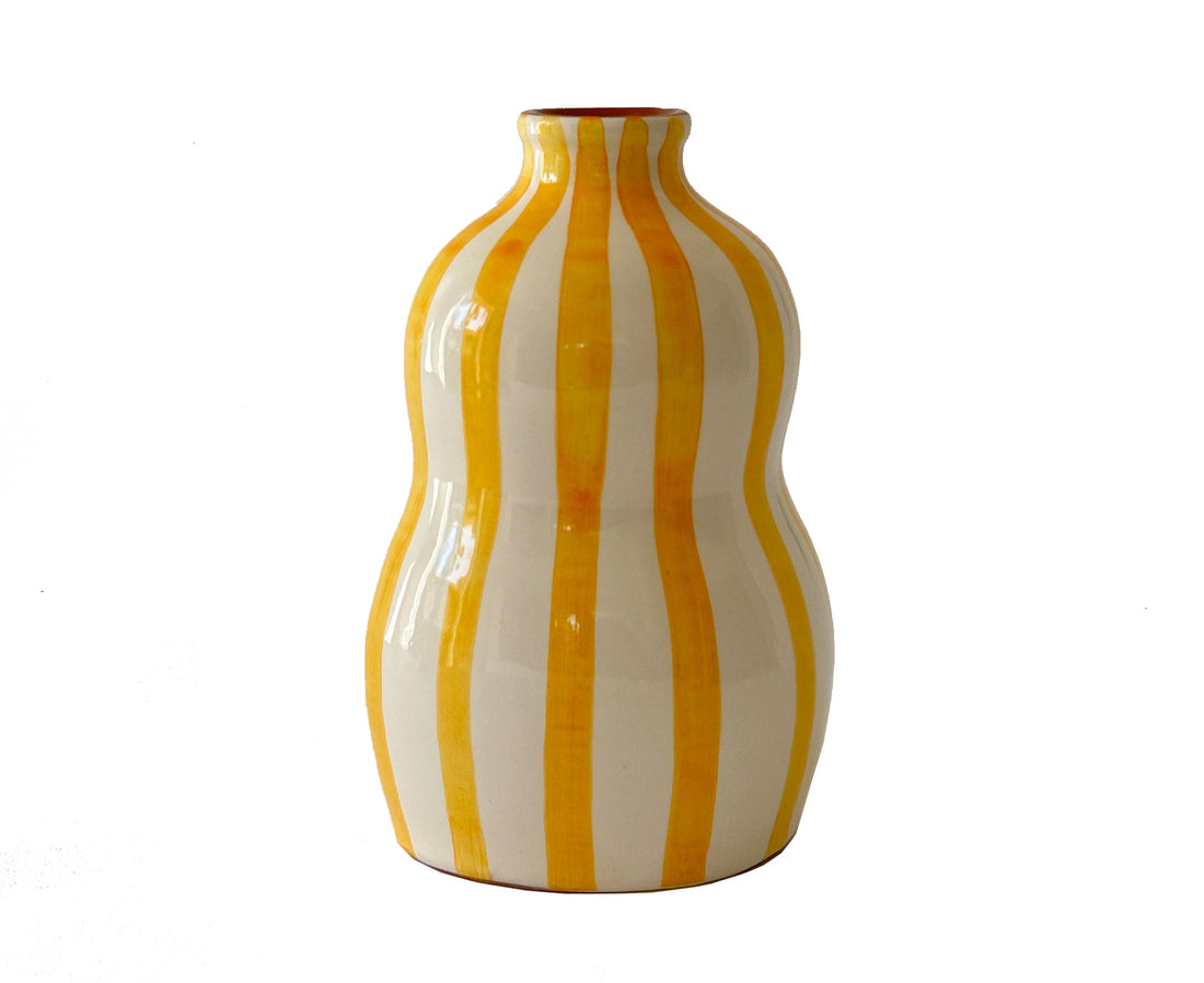 Large Gourd Vase in Yellow by Casa Cubista