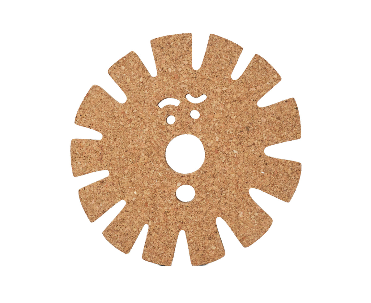 Sun Face Medium Cork Trivet by Wrap