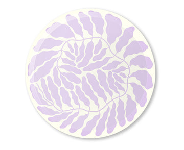 Leaves Round Tray in Lavender by Wrap