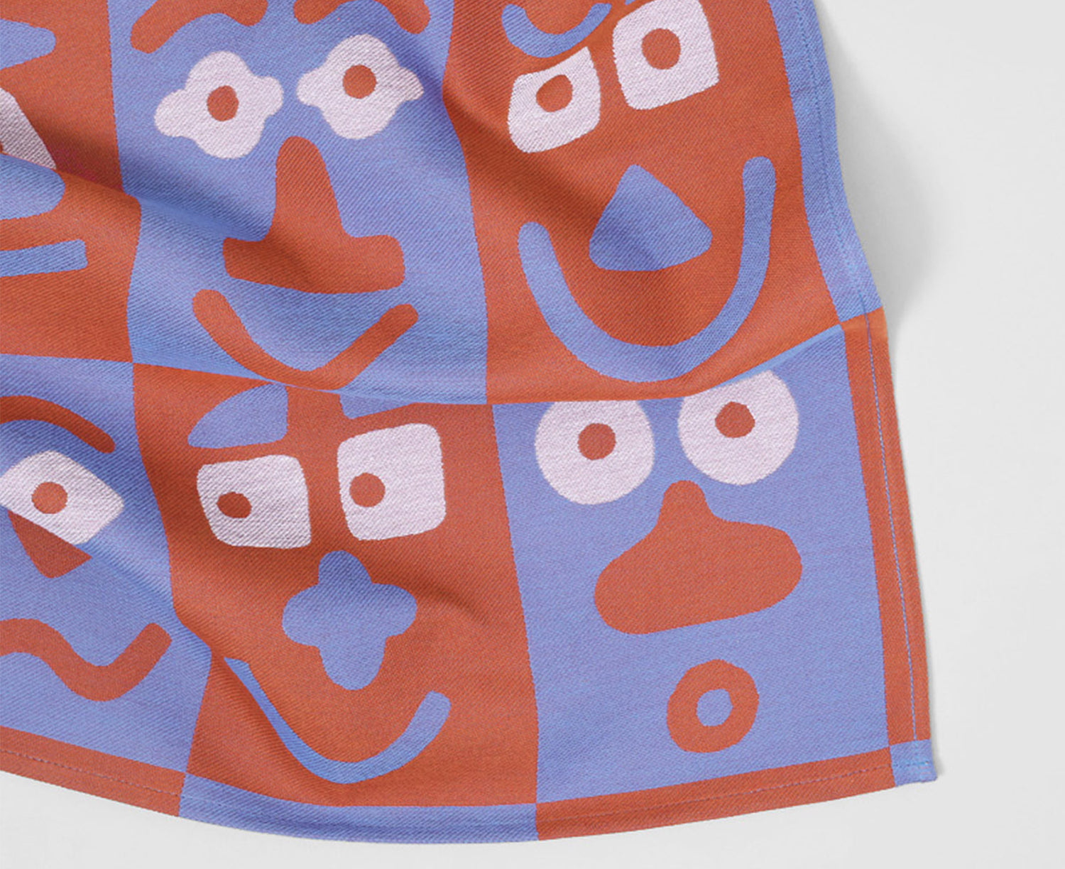 Making Faces Dish Towel - Blue &amp; Brown - by Wrap