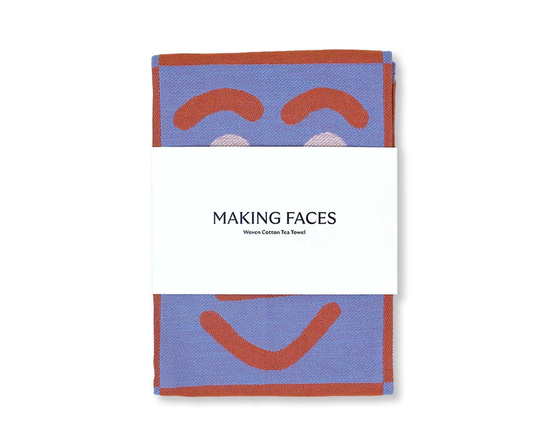 Making Faces Dish Towel - Blue &amp; Brown - by Wrap