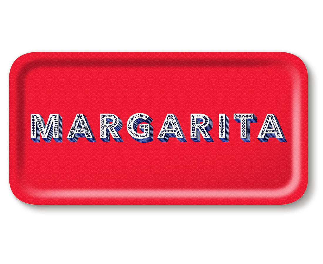 Word Large Rectangular Tray - Margarita - by Jamida