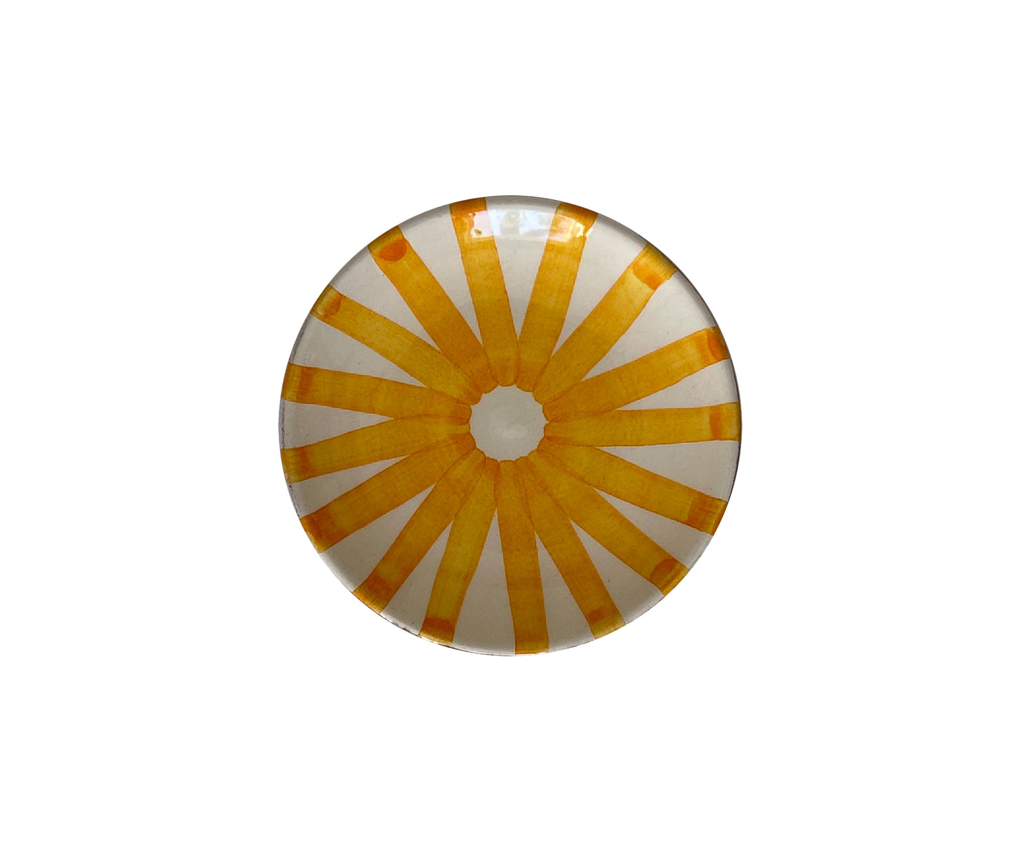 Ray Terracotta Mini Plate in Yellow by Casa Cubista