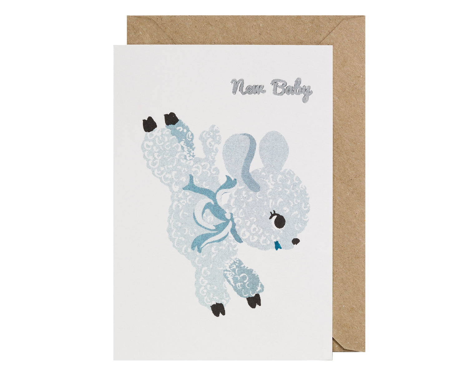 New Baby Card - Teal Lamb - by Petra Boase