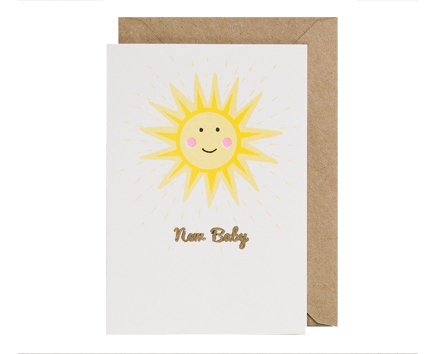New Baby Card - Cheery Sun - by Petra Boase