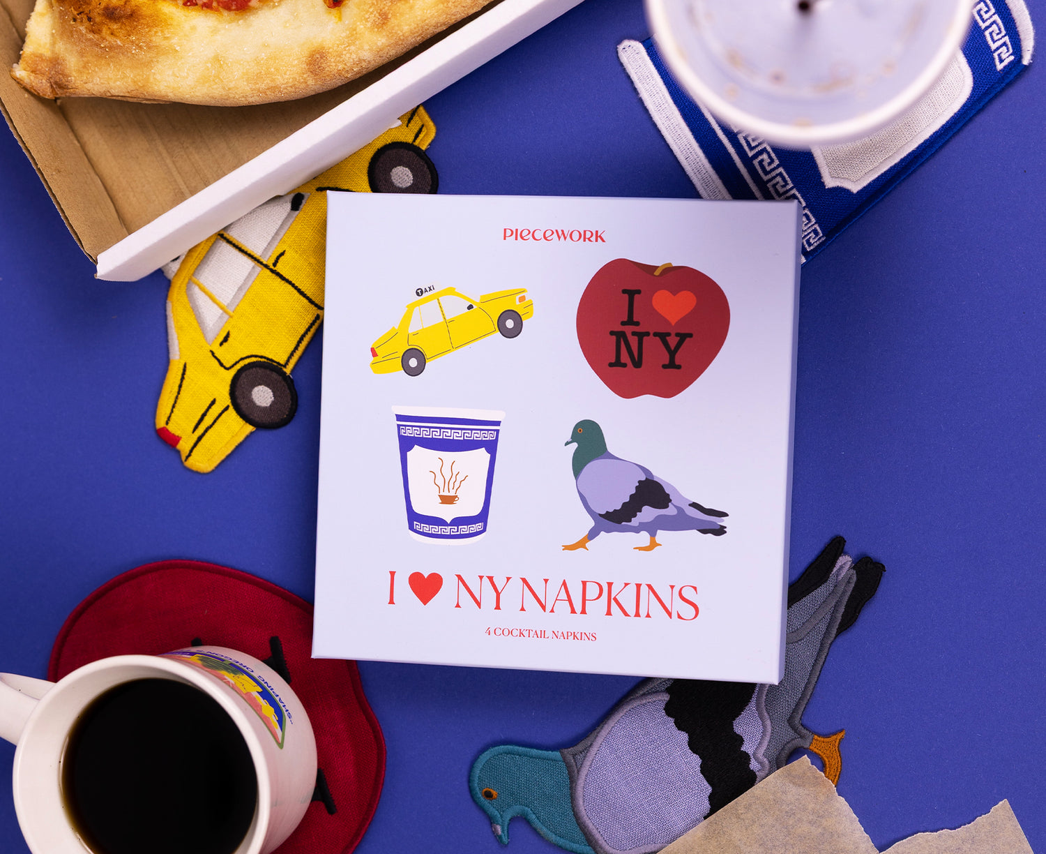 Cocktail Napkin Set - I Love New York - by Piecework