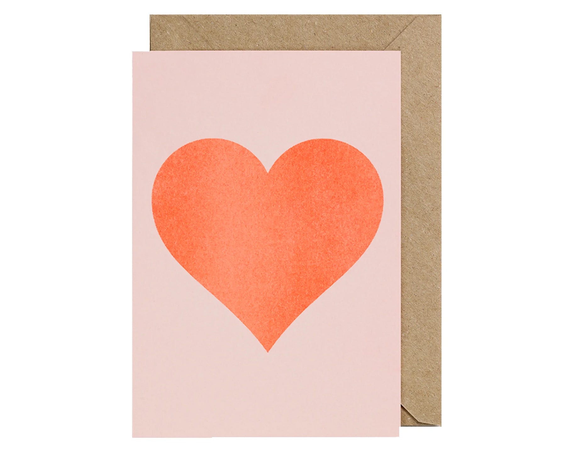 Greeting Card - Orange Heart - by Petra Boase