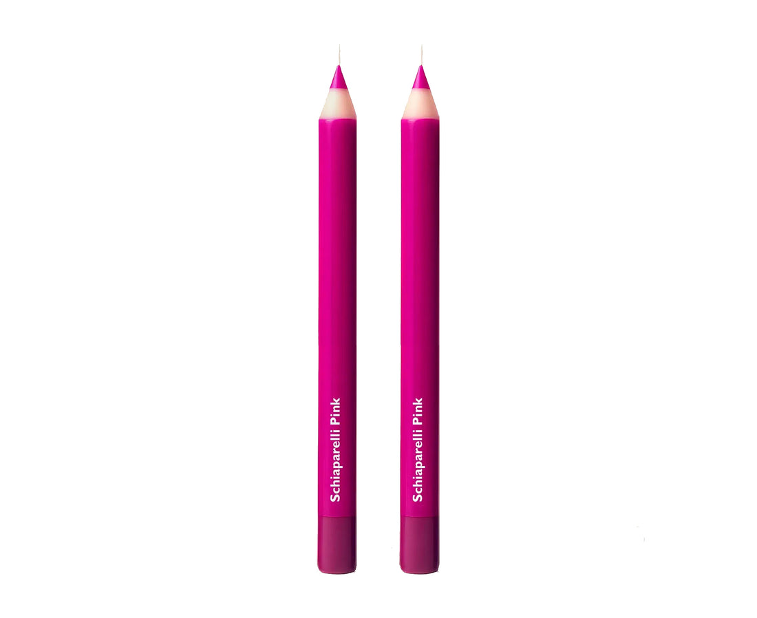 Pencil Taper Candles - Schiaparelli Pink - by 54 Celcius